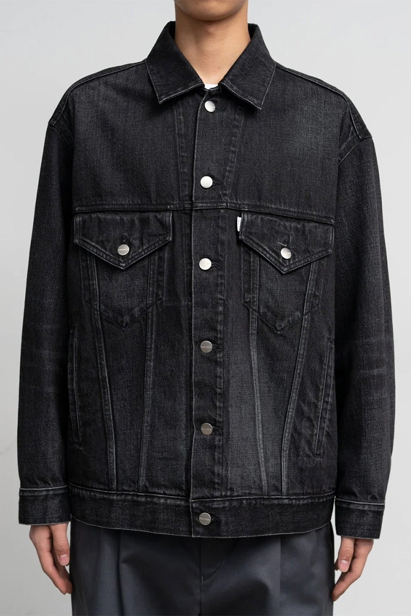 Graphpaper(グラフペーパー) Selvage Denim Trucker Jacket -DARK FADE- セルヴィッチデニムトラッカージャケット ダークフェイド GU263-20055DB