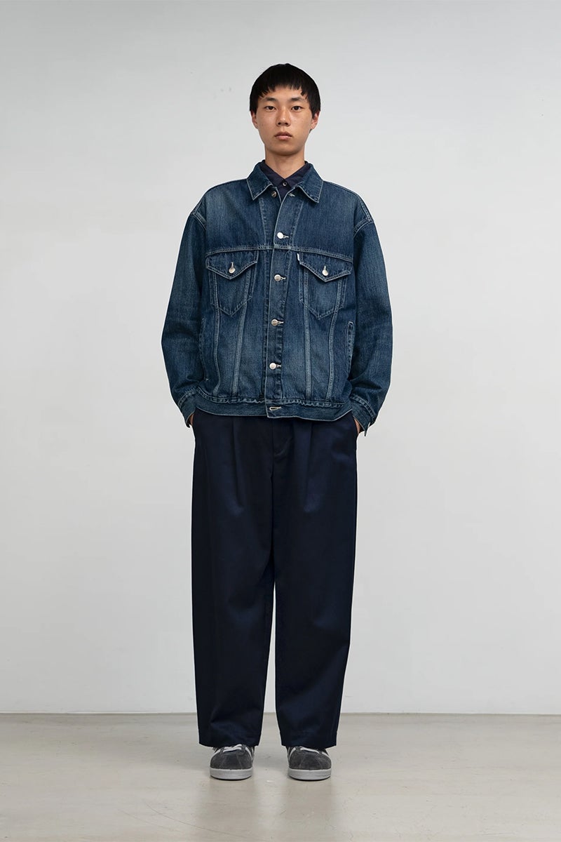 Graphpaper(グラフペーパー) Selvage Denim Trucker Jacket -DARK FADE- セルヴィッチデニムトラッカージャケット ダークフェイド GU263-20055DB