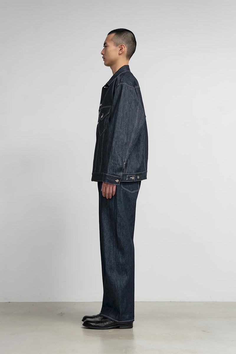 Graphpaper(グラフペーパー) Selvage Denim Trucker Jacket セルヴィッチデニムトラッカージャケット GU263-20055RB