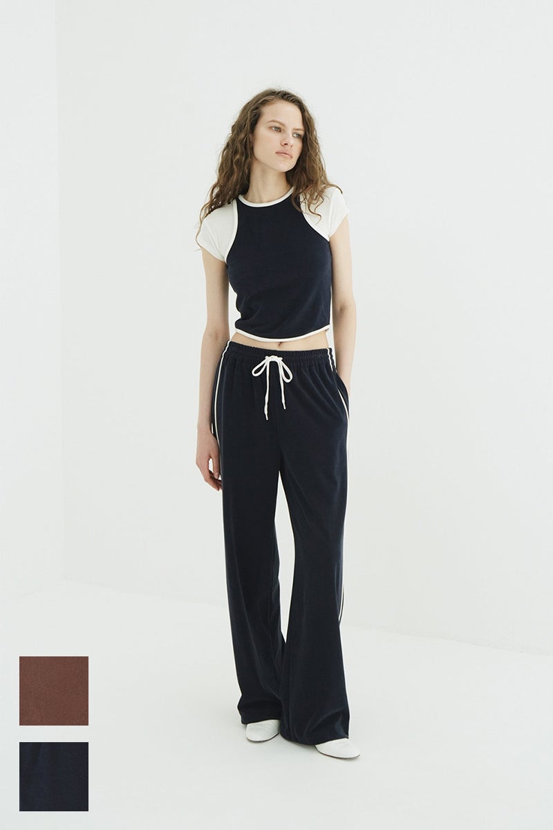 CLANE(クラネ) PILE CONTRAST LINE SET UP パイルコントラストラインセットアップ 11112-5003