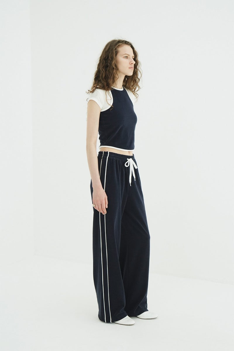 CLANE(クラネ) PILE CONTRAST LINE SET UP パイルコントラストラインセットアップ 11112-5003
