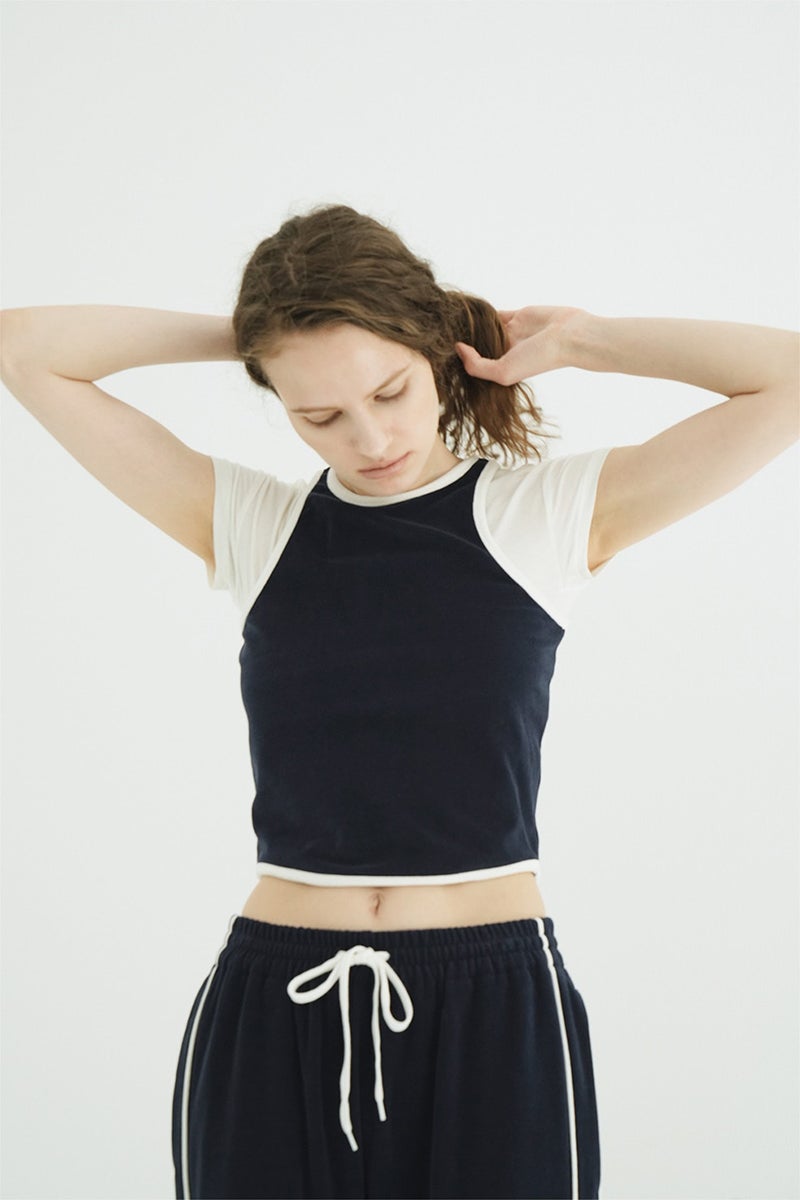 CLANE(クラネ) PILE CONTRAST LINE SET UP パイルコントラストラインセットアップ 11112-5003