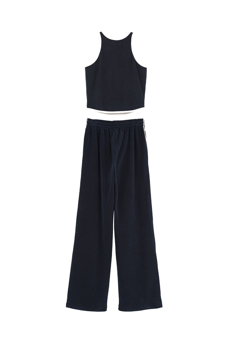 CLANE(クラネ) PILE CONTRAST LINE SET UP パイルコントラストラインセットアップ 11112-5003