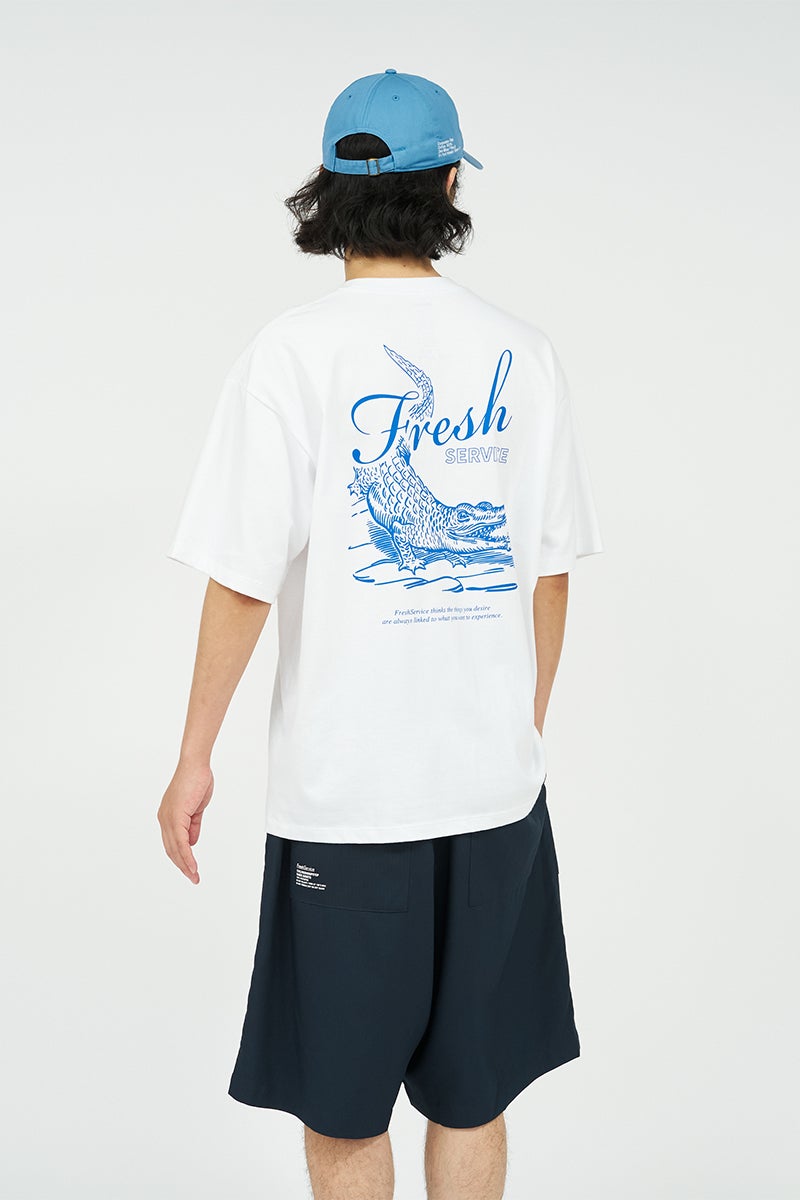 FreshService(フレッシュサービス) CORPORATE PRINTED SS TEE "CROC" コーポレートプリント半袖Tシャツ クロコダイル FSC263-70138