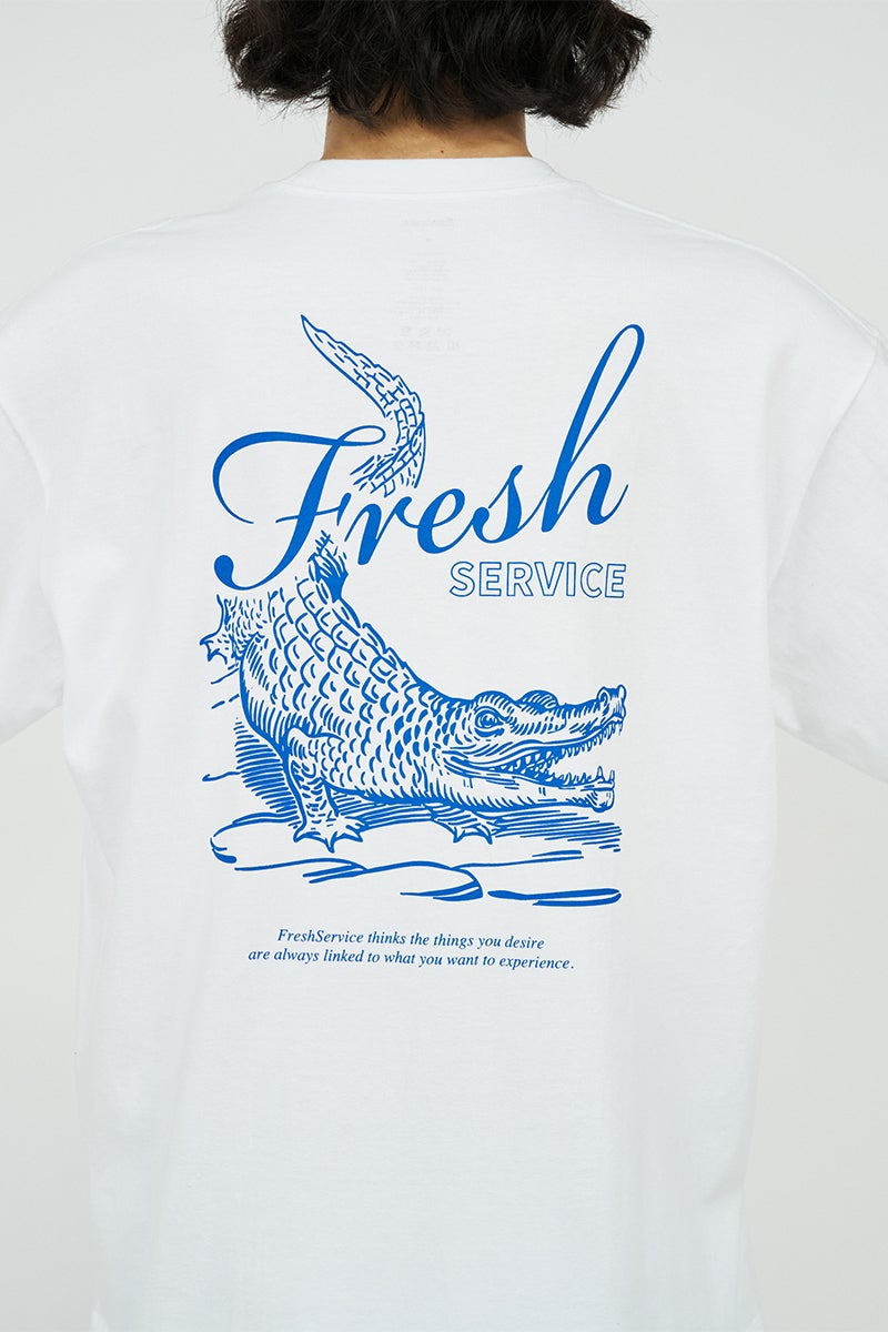 FreshService(フレッシュサービス) CORPORATE PRINTED SS TEE "CROC" コーポレートプリント半袖Tシャツ クロコダイル FSC263-70138
