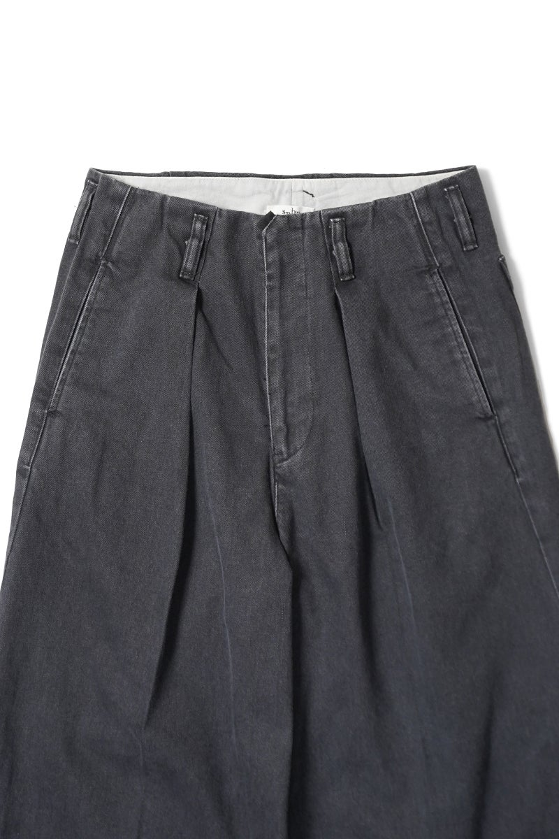 saby(サバイ) TUCK-BUGGY TYPE 3 -Surface dyeing Denim- タックバギーパンツ タイプ3 26A-031808