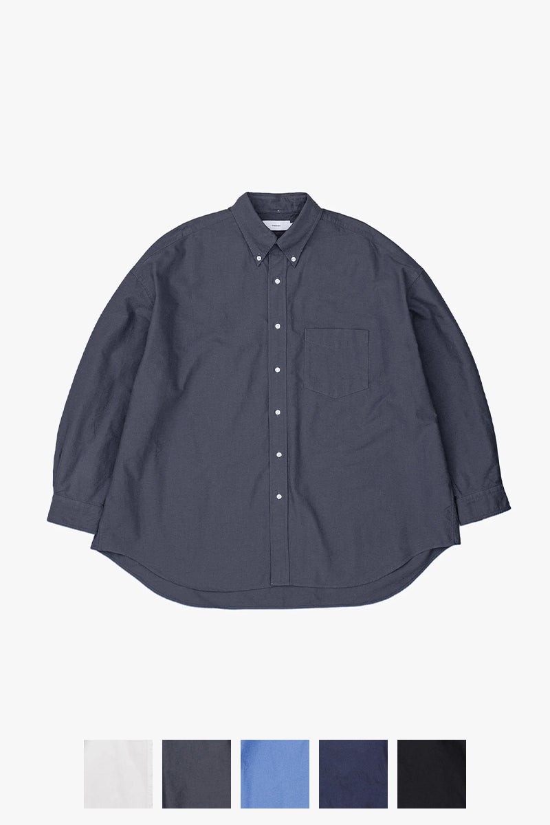 Graphpaper(グラフペーパー) Oxford L/S Oversized B.D Shirts オックスフォード長袖オーバーサイズボタンダウンシャツ GM261-50021B