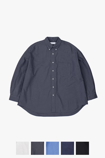Graphpaper(グラフペーパー) Oxford L/S Oversized B.D Shirts オックスフォード長袖オーバーサイズボタンダウンシャツ GM261-50021B