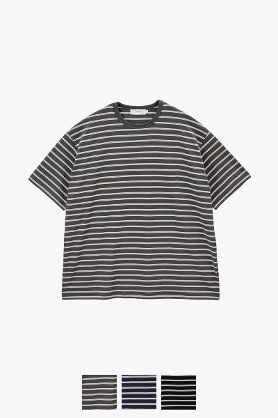 Graphpaper(グラフペーパー) Tri Spun Border S/S Tee トリスパンボーダー半袖Tシャツ GU263-70140B