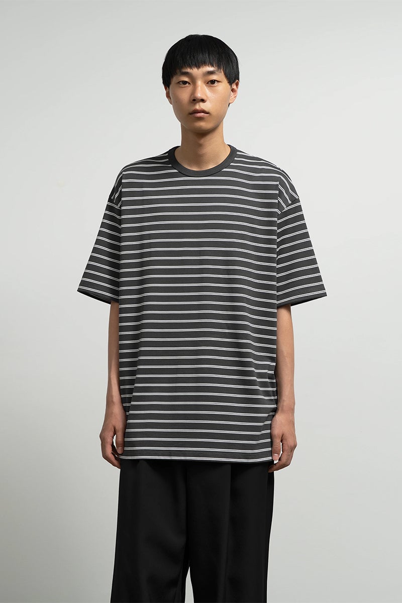Graphpaper(グラフペーパー) Tri Spun Border S/S Tee トリスパンボーダー半袖Tシャツ GU263-70140B