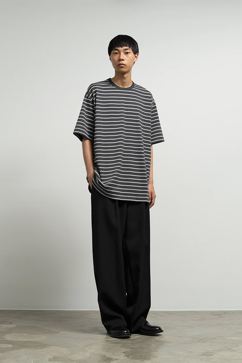Graphpaper(グラフペーパー) Tri Spun Border S/S Tee トリスパンボーダー半袖Tシャツ GU263-70140B