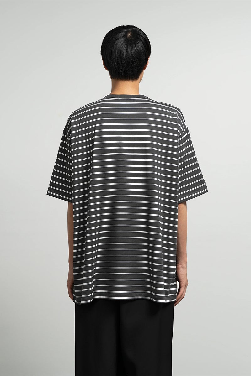 Graphpaper(グラフペーパー) Tri Spun Border S/S Tee トリスパンボーダー半袖Tシャツ GU263-70140B