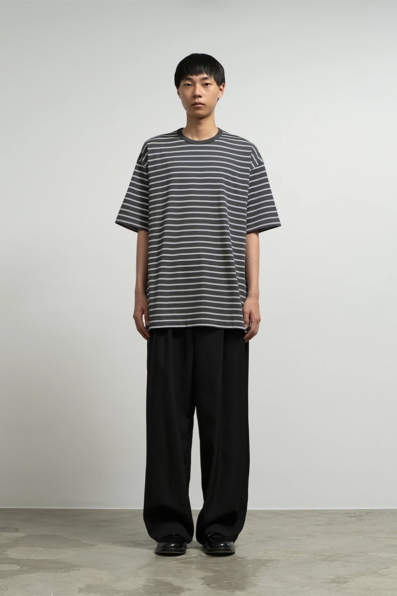 Graphpaper(グラフペーパー) Tri Spun Border S/S Tee トリスパンボーダー半袖Tシャツ GU263-70140B