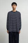 Graphpaper(グラフペーパー) Tri Spun Border L/S Tee トリスパンボーダー長袖Tシャツ GU263-70141B
