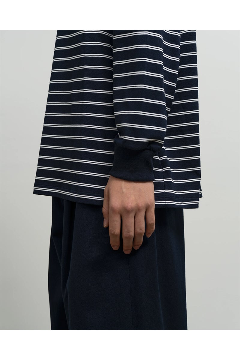 Graphpaper(グラフペーパー) Tri Spun Border L/S Tee トリスパンボーダー長袖Tシャツ GU263-70141B
