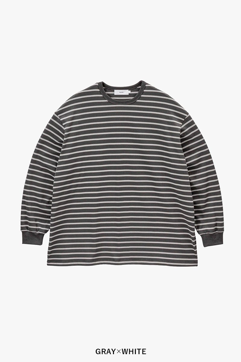 Graphpaper(グラフペーパー) Tri Spun Border L/S Tee トリスパンボーダー長袖Tシャツ GU263-70141B