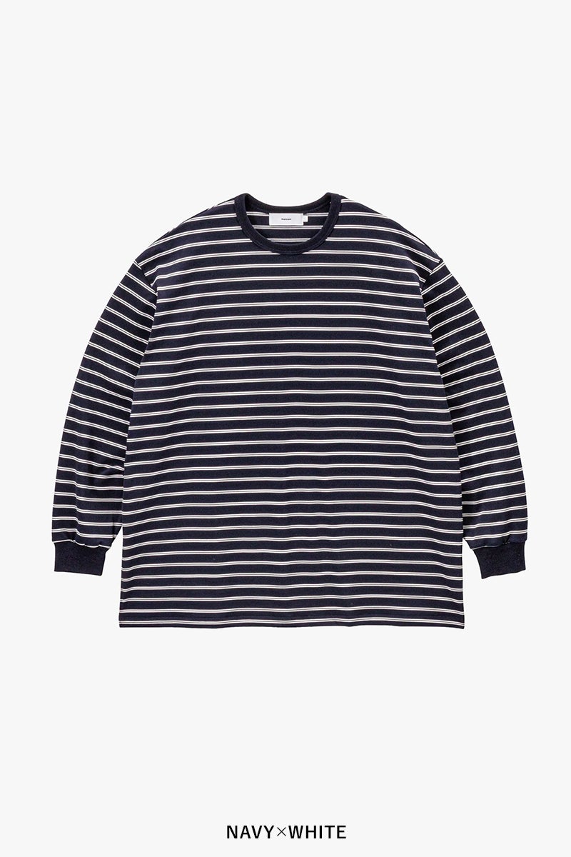 Graphpaper(グラフペーパー) Tri Spun Border L/S Tee トリスパンボーダー長袖Tシャツ GU263-70141B