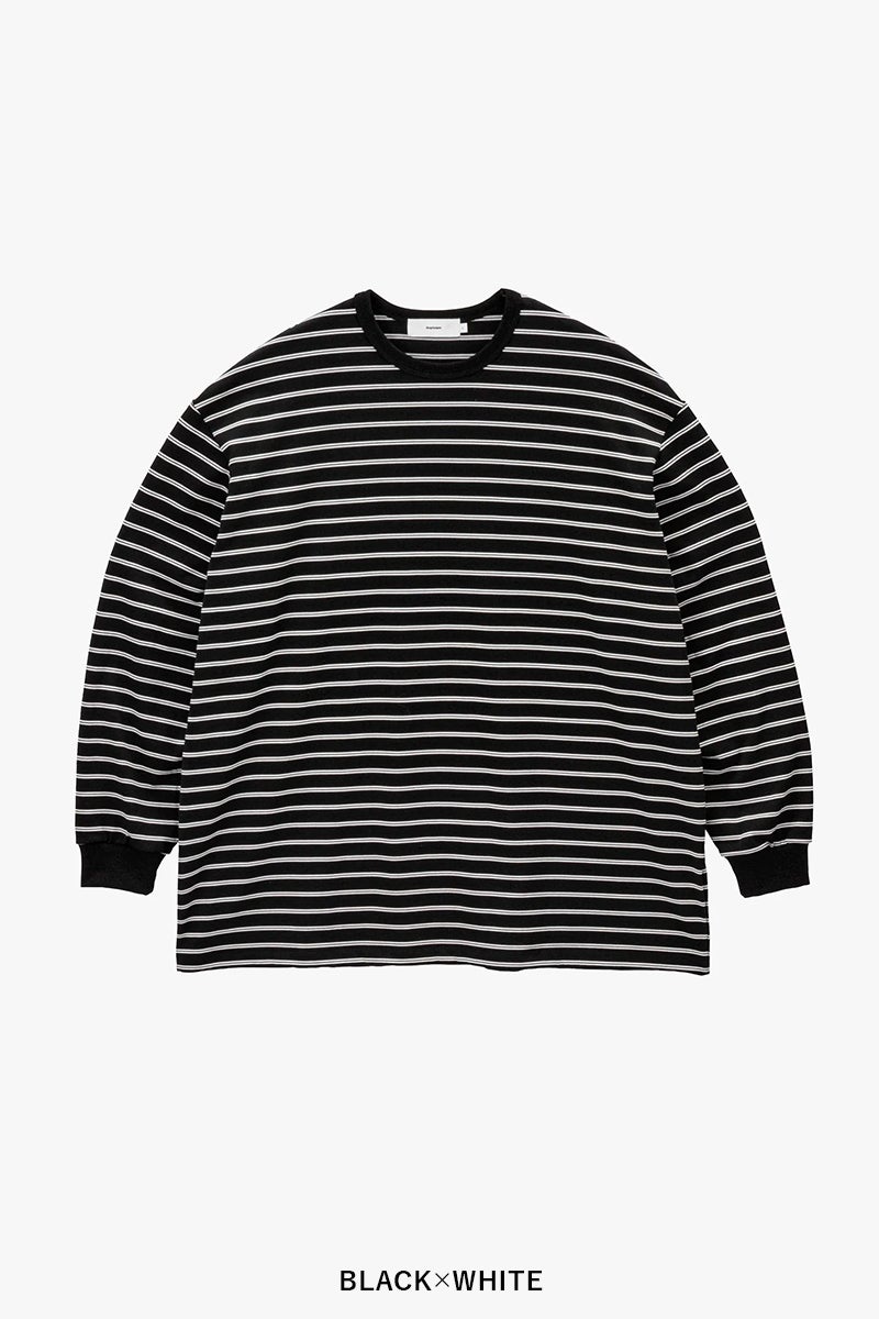 Graphpaper(グラフペーパー) Tri Spun Border L/S Tee トリスパンボーダー長袖Tシャツ GU263-70141B