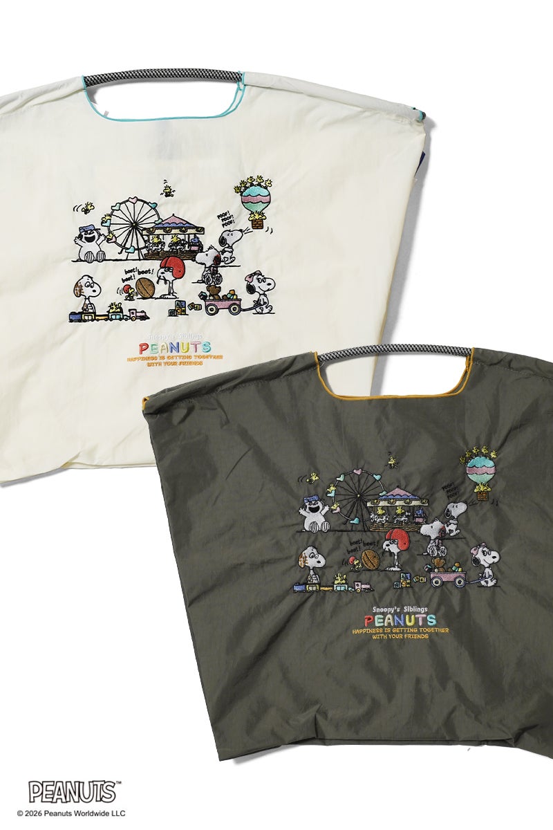 Ball & Chain(ボールアンドチェーン) SNOOPY'S SIBLINGS(L) スヌーピー兄弟姉妹(L) ショッピングバック トートバッグ 326130