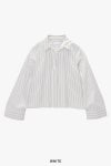 Graphpaper(グラフペーパー) SIDOGRAS Brown Stripe Short Skipper Blouse シドグラス ブラウンストライプショートスキッパーブラウス GL263-50349