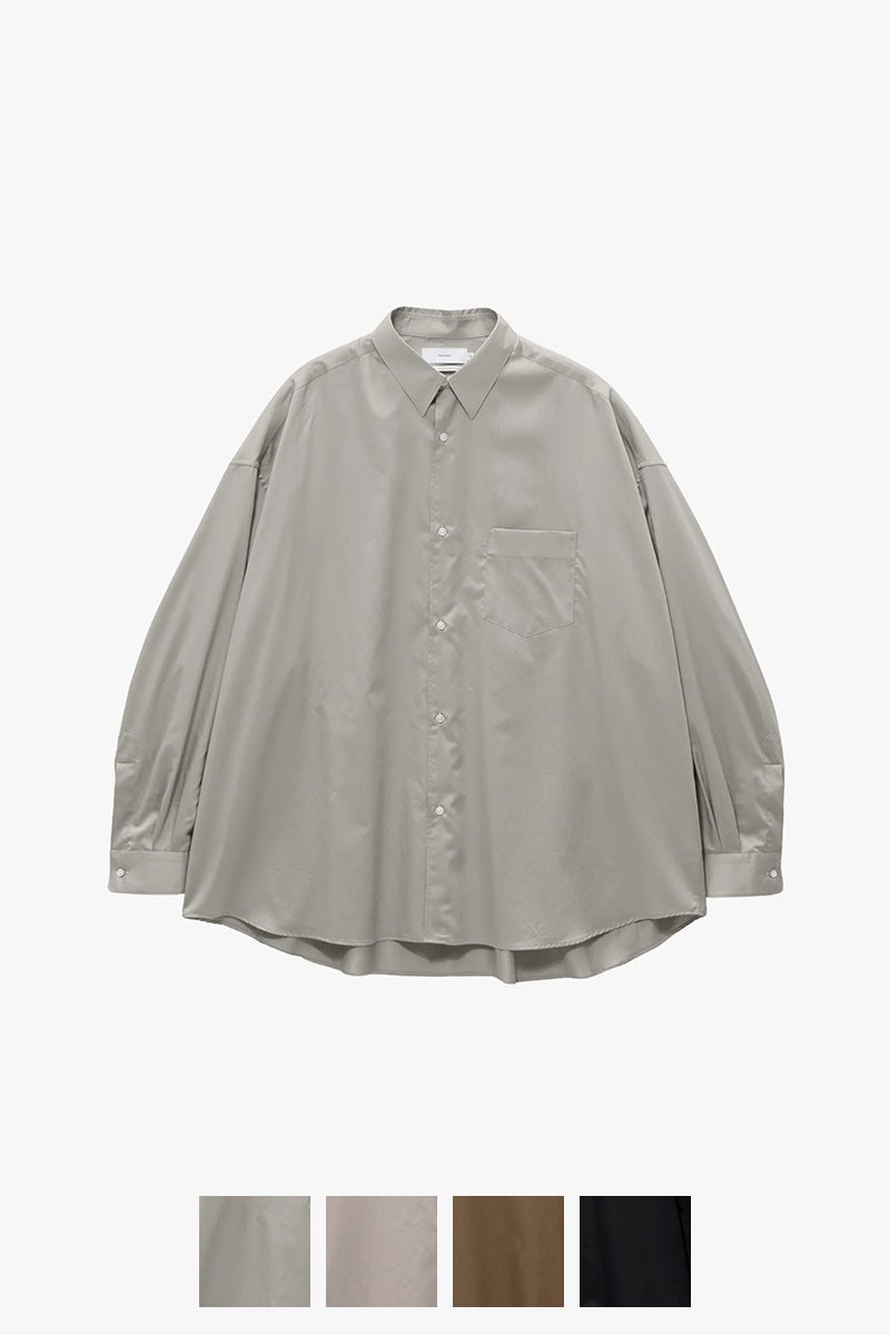 Graphpaper(グラフペーパー) Silicon Poplin Oversized Regular Collar Shirt シリコンポプリンオーバーサイズレギュラーカラーシャツ GM263-50196