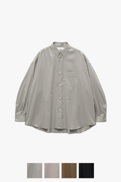 Graphpaper(グラフペーパー) Silicon Poplin Oversized Regular Collar Shirt シリコンポプリンオーバーサイズレギュラーカラーシャツ GM263-50196