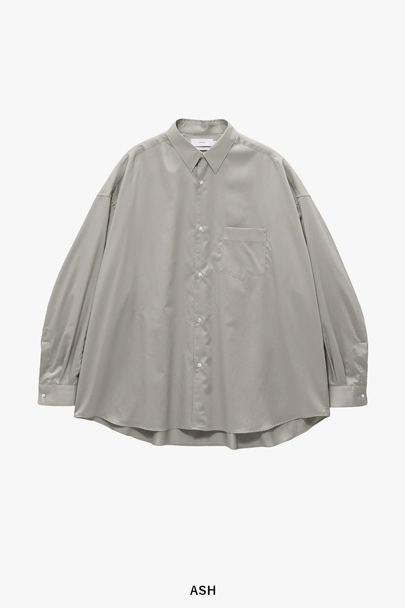 Graphpaper(グラフペーパー) Silicon Poplin Oversized Regular Collar Shirt シリコンポプリンオーバーサイズレギュラーカラーシャツ GM263-50196