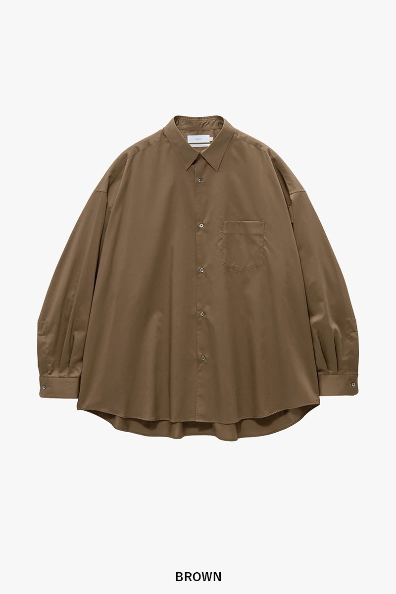 Graphpaper(グラフペーパー) Silicon Poplin Oversized Regular Collar Shirt シリコンポプリンオーバーサイズレギュラーカラーシャツ GM263-50196