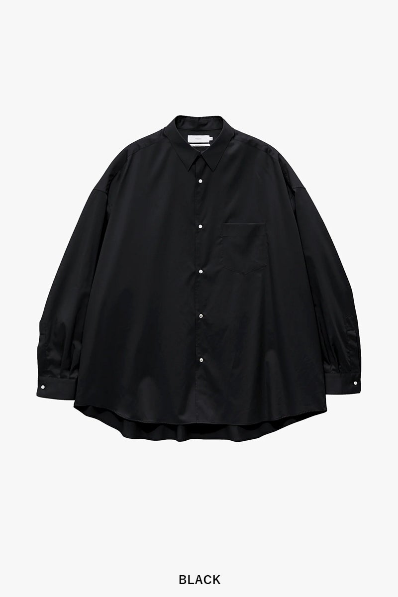 Graphpaper(グラフペーパー) Silicon Poplin Oversized Regular Collar Shirt シリコンポプリンオーバーサイズレギュラーカラーシャツ GM263-50196