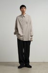 Graphpaper(グラフペーパー) Silicon Poplin Oversized Regular Collar Shirt シリコンポプリンオーバーサイズレギュラーカラーシャツ GM263-50196