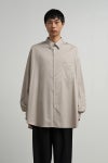 Graphpaper(グラフペーパー) Silicon Poplin Oversized Regular Collar Shirt シリコンポプリンオーバーサイズレギュラーカラーシャツ GM263-50196