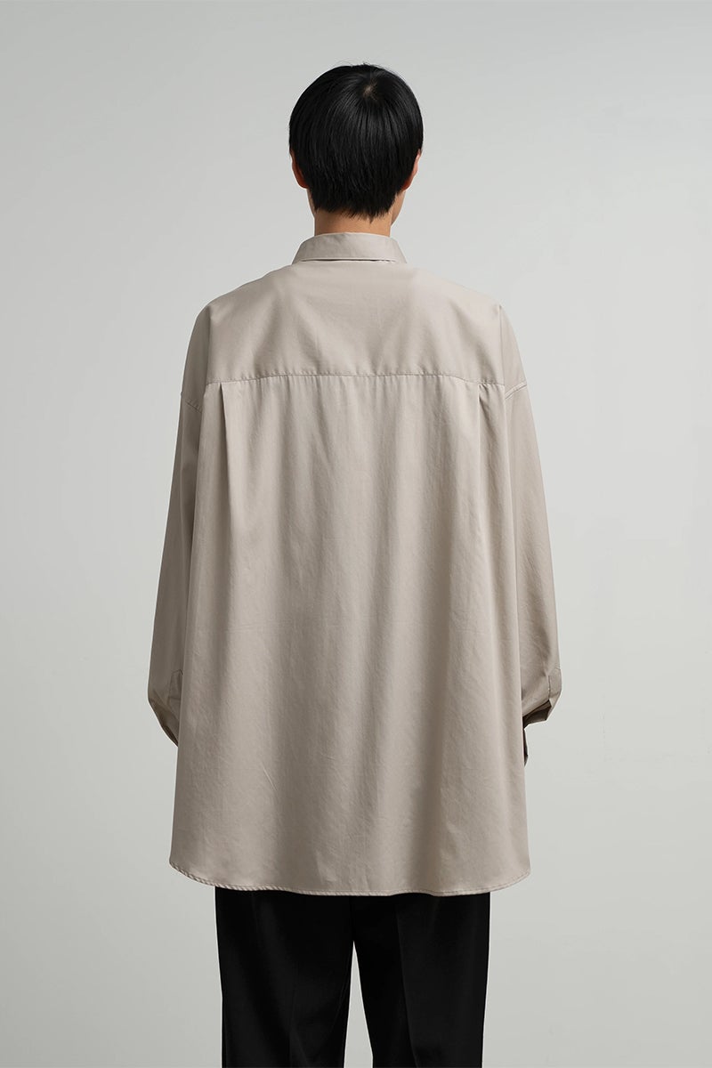 Graphpaper(グラフペーパー) Silicon Poplin Oversized Regular Collar Shirt シリコンポプリンオーバーサイズレギュラーカラーシャツ GM263-50196