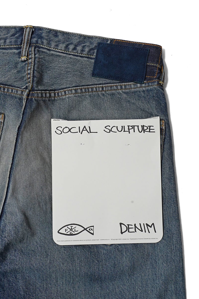 visvim(ビズビム) SOCIAL SCULPTURE 01 NARROW DMGD-47 ソーシャルスカルプチャー 5ポケットナローデニムパンツ 0126205005005