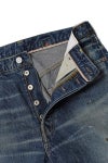 visvim(ビズビム) SOCIAL SCULPTURE 01 WIDE DMGD-47 ソーシャルスカルプチャー 5ポケットワイドデニムパンツ 0126205005006