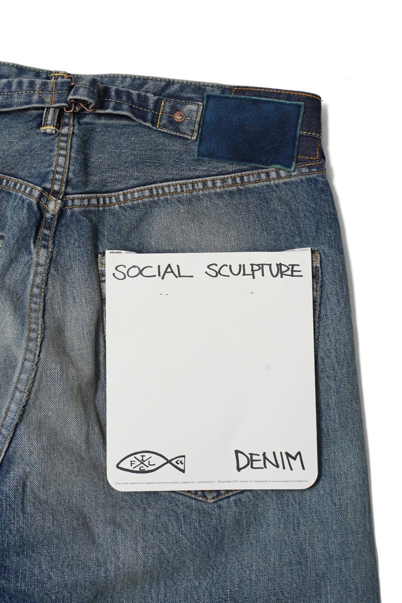 visvim(ビズビム) SOCIAL SCULPTURE 01 WIDE DMGD-47 ソーシャルスカルプチャー 5ポケットワイドデニムパンツ 0126205005006