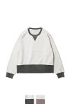 visvim(ビズビム) FELLOW SWEAT LS 2-TONE CRASH クルーネック長袖スウェットシャツ 0126205010019