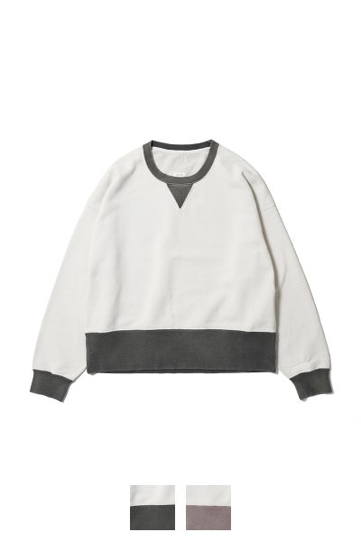 visvim(ビズビム) FELLOW SWEAT LS 2-TONE CRASH クルーネック長袖スウェットシャツ 0126205010019