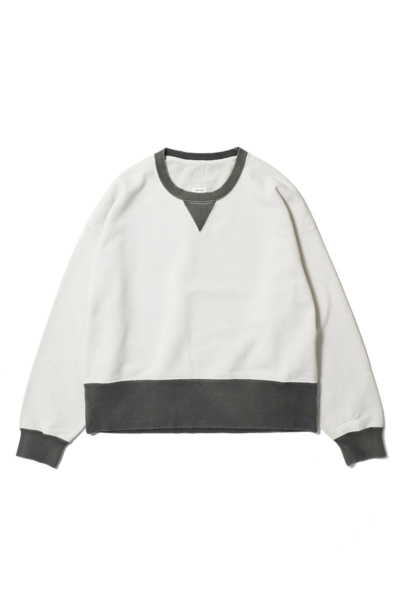 visvim(ビズビム) FELLOW SWEAT LS 2-TONE CRASH クルーネック長袖スウェットシャツ 0126205010019