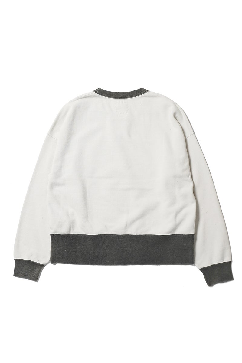 visvim(ビズビム) FELLOW SWEAT LS 2-TONE CRASH クルーネック長袖スウェットシャツ 0126205010019