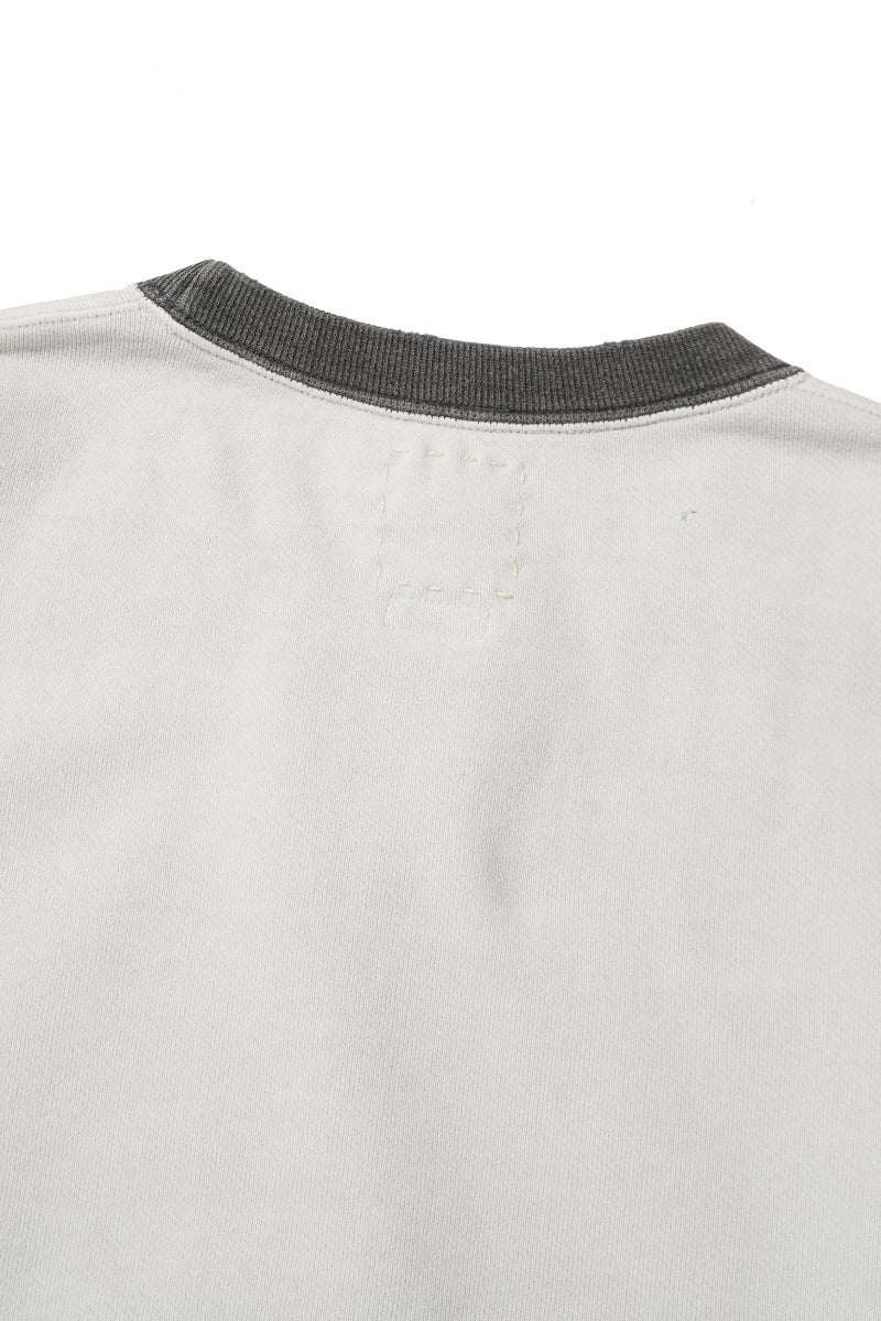 visvim(ビズビム) FELLOW SWEAT LS 2-TONE CRASH クルーネック長袖スウェットシャツ 0126205010019