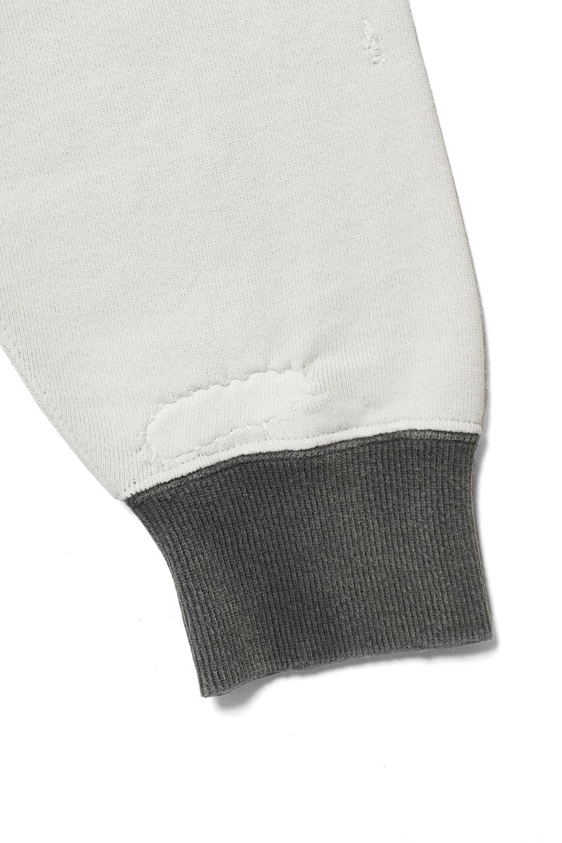 visvim(ビズビム) FELLOW SWEAT LS 2-TONE CRASH クルーネック長袖スウェットシャツ 0126205010019