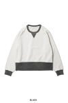 visvim(ビズビム) FELLOW SWEAT LS 2-TONE CRASH クルーネック長袖スウェットシャツ 0126205010019