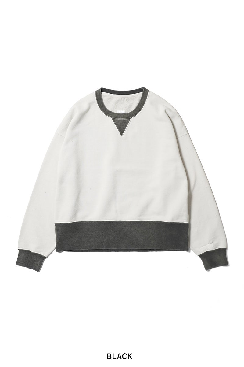 visvim(ビズビム) FELLOW SWEAT LS 2-TONE CRASH クルーネック長袖スウェットシャツ 0126205010019