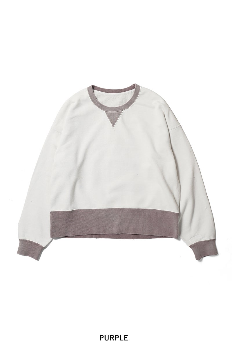 visvim(ビズビム) FELLOW SWEAT LS 2-TONE CRASH クルーネック長袖スウェットシャツ 0126205010019
