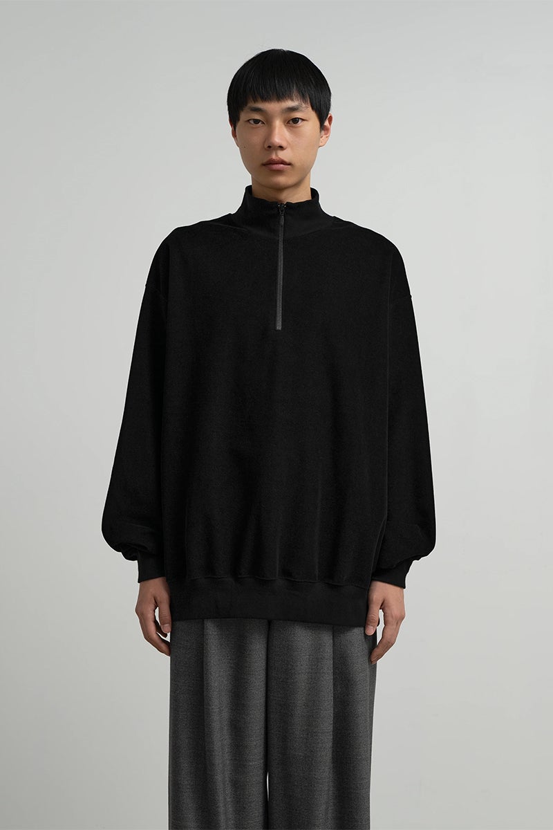 Graphpaper(グラフペーパー) Pique Velour Jersey Half Zip Sweatshirt ピケベロアジャージーハーフジップスウェットシャツ GM263-70254