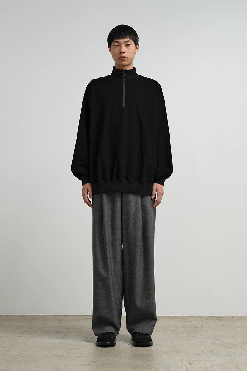 Graphpaper(グラフペーパー) Pique Velour Jersey Half Zip Sweatshirt ピケベロアジャージーハーフジップスウェットシャツ GM263-70254
