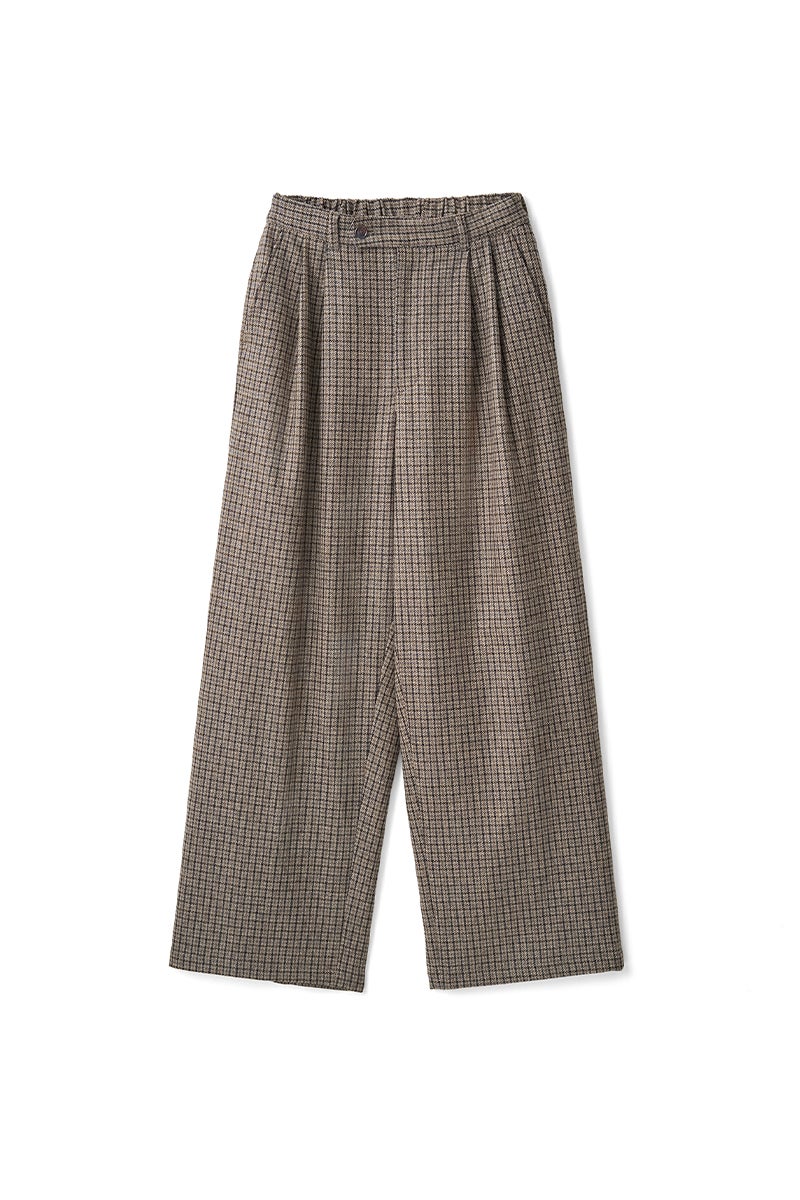 JUHA(ユハ) CHECK WIDE EASY PANTS チェックワイドイージーパンツ 10240801-3