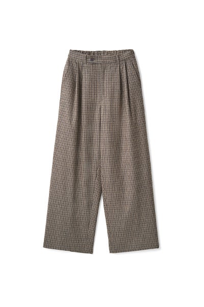 JUHA(ユハ) CHECK WIDE EASY PANTS チェックワイドイージーパンツ 10240801-3