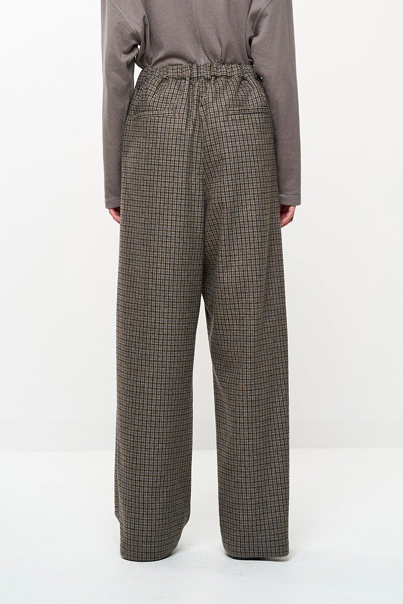 JUHA(ユハ) CHECK WIDE EASY PANTS チェックワイドイージーパンツ 10240801-3