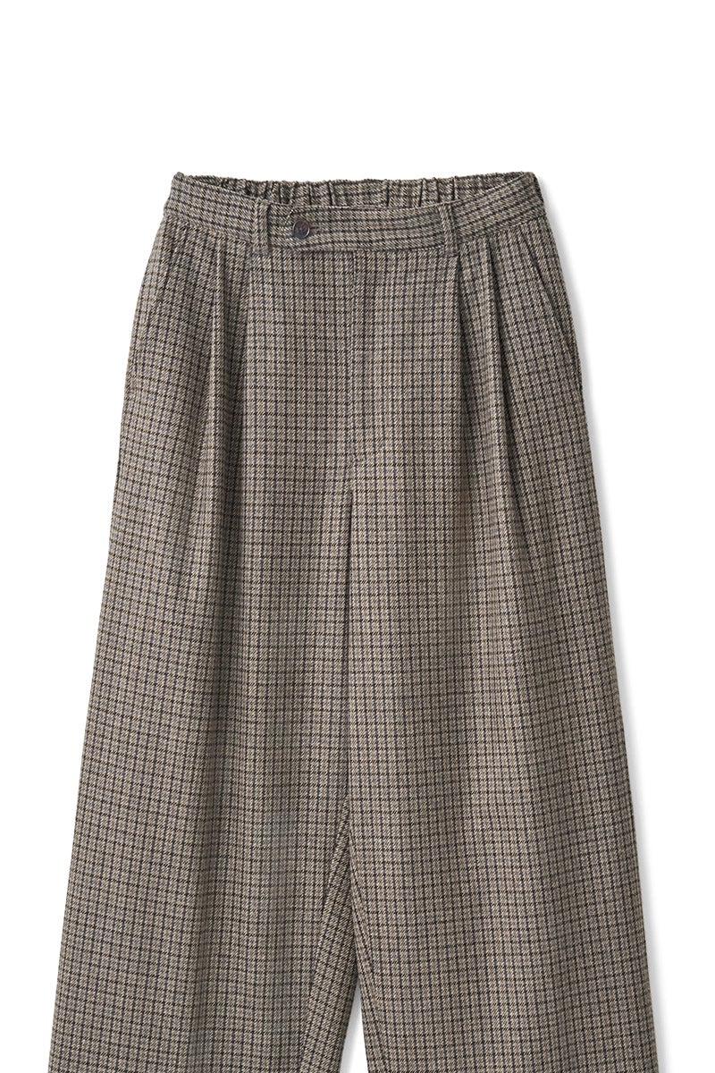 JUHA(ユハ) CHECK WIDE EASY PANTS チェックワイドイージーパンツ 10240801-3